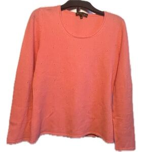 Loro Piana Pink Pointelle Cashmere Sweater | Sz IT 44